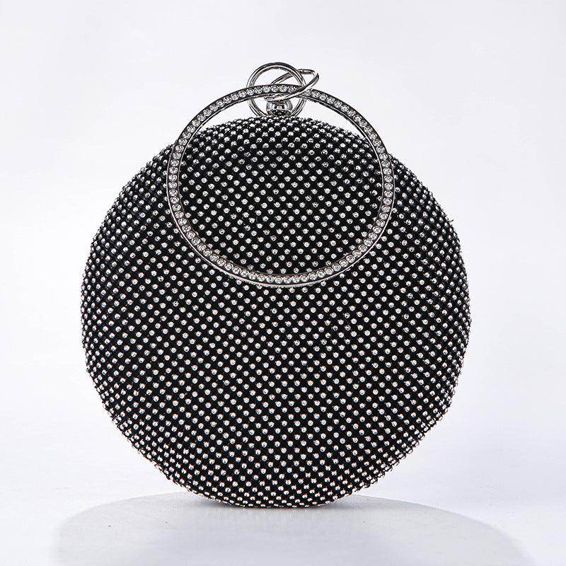 Rhinestone mid-round evening bag 791461170551 - COCOMELODY